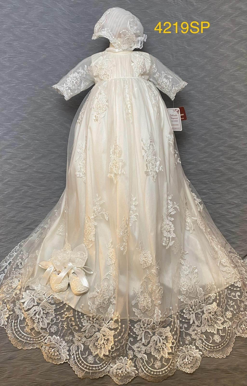 4219 SP Girls’ Silk Christening Gown